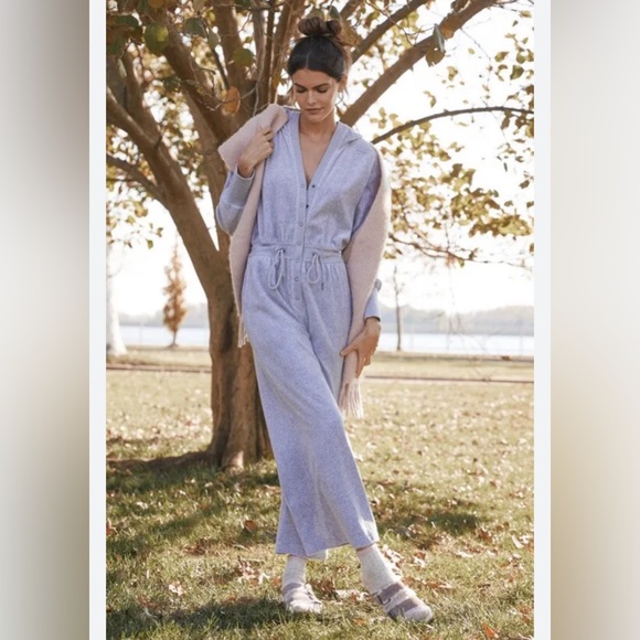Daily Practice By Anthropologie Lounge Velour Jumpsuit - Picture 1 of 12